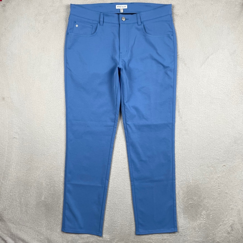 Peter Millar EB66 Pant Mens 34x30 Blue Classic Fit Performance Five Pocket Golf